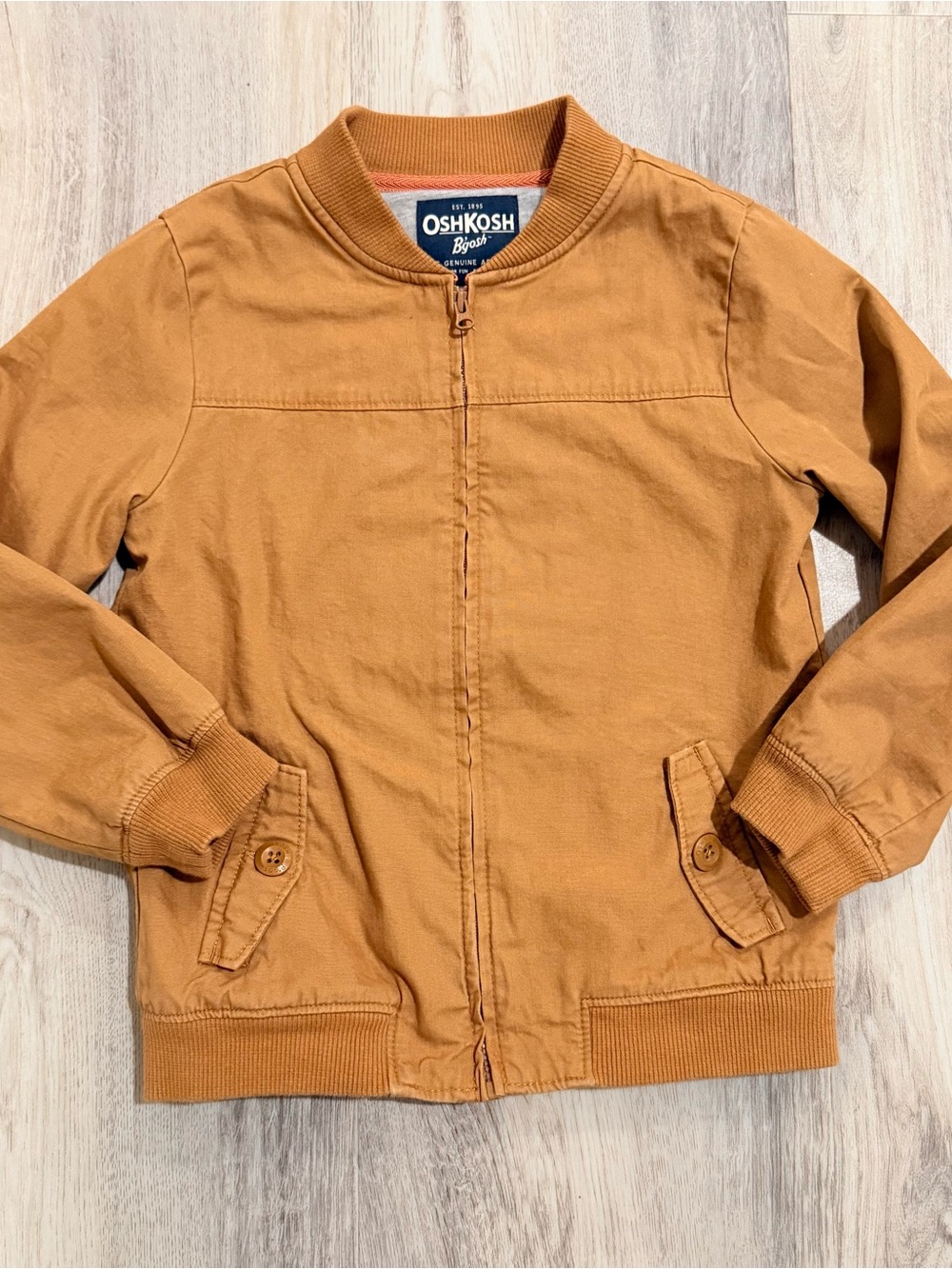 OshKosh B'gosh Boys' Caramel/Tan Lightweight Zip Jacket